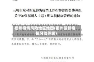 福州疫情风险地区地图(福州最新疫情风险等级)