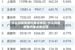 什么叫疫情国内重点地区/什么叫疫情国内重点地区呢