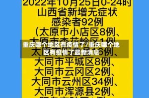 重庆哪个地区有疫情了/重庆哪个地区有疫情了最新消息