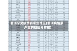 非洲罕见疫情有哪些地区(非洲疫情最严重的地区分布在)