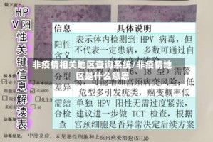 非疫情相关地区查询系统/非疫情地区是什么意思