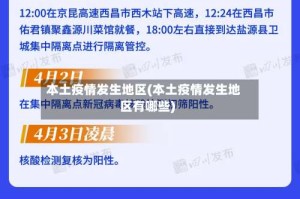 本土疫情发生地区(本土疫情发生地区有哪些)