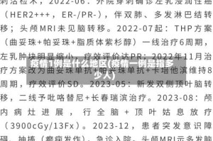 疫情1例是什么地区(疫情一例是指多少人)