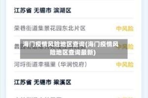 海门疫情风险地区查询(海门疫情风险地区查询最新)