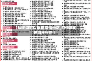 【从哪里可以报备疫情地区,疫情期间在哪里报备】