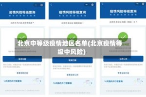 北京中等级疫情地区名单(北京疫情等级中风险)