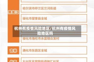 杭州有疫情风险地区/杭州有疫情风险地区吗