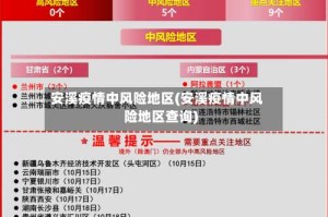 安溪疫情中风险地区(安溪疫情中风险地区查询)