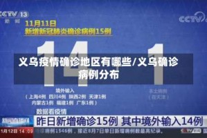 义乌疫情确诊地区有哪些/义乌确诊病例分布