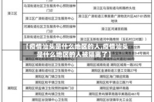 【疫情汕头是什么地区的人,疫情汕头是什么地区的人被隔离了】