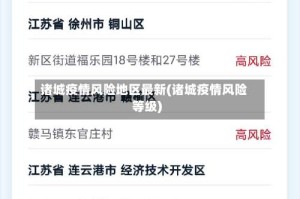 诸城疫情风险地区最新(诸城疫情风险等级)