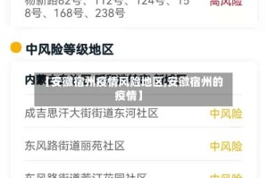 【安徽宿州疫情风险地区,安徽宿州的疫情】