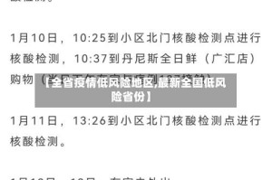 【全省疫情低风险地区,最新全国低风险省份】