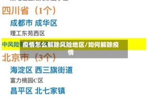 疫情怎么解除风险地区/如何解除疫情