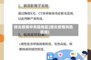 肺炎疫情中风险地区(肺炎疫情风险区域)