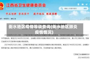 衡水地区疫情等级查询(衡水地区肺炎疫情情况)