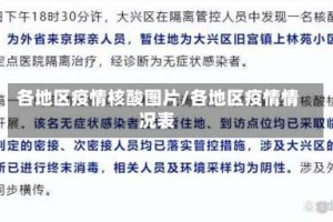 各地区疫情核酸图片/各地区疫情情况表