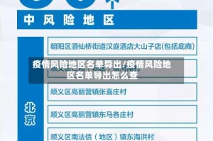 疫情风险地区名单导出/疫情风险地区名单导出怎么查