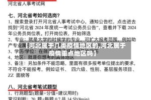 【河北属于几类疫情地区的,河北属于疫情重点地区吗】