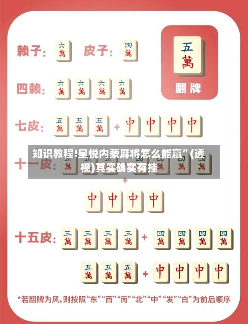 知识教程!星悦内蒙麻将怎么能赢”(透视)其实确实有挂-第2张图片
