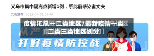 疫情汇总一二类地区/最新疫情一类二类三类地区划分-第1张图片