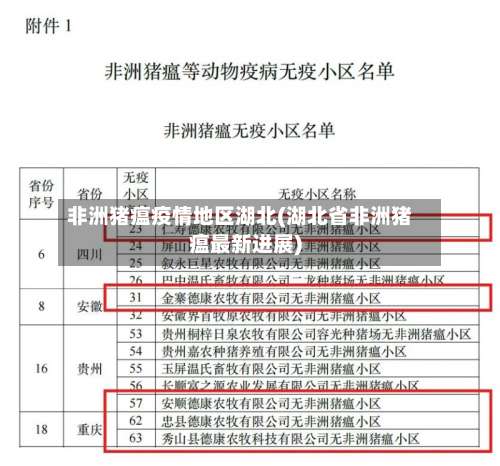 非洲猪瘟疫情地区湖北(湖北省非洲猪瘟最新进展)-第1张图片