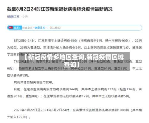 【新冠疫情多地区查询,新冠疫情区域查询】-第1张图片