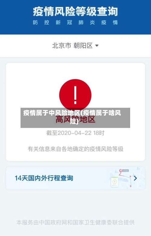 疫情属于中风险地区(疫情属于啥风险)-第1张图片