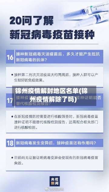 锦州疫情解封地区名单(锦州疫情解除了吗)-第1张图片