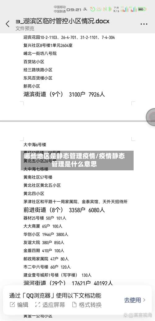 哪些地区是静态管理疫情/疫情静态管理是什么意思-第2张图片