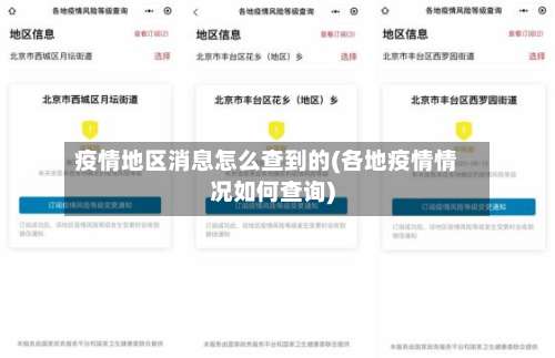 疫情地区消息怎么查到的(各地疫情情况如何查询)-第1张图片