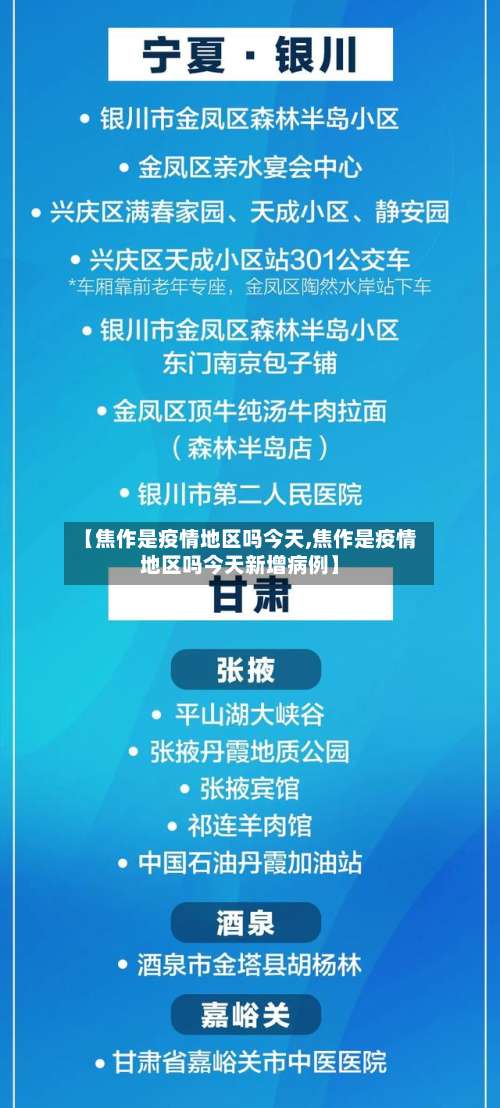 【焦作是疫情地区吗今天,焦作是疫情地区吗今天新增病例】-第1张图片