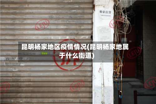 昆明杨家地区疫情情况(昆明杨家地属于什么街道)-第3张图片