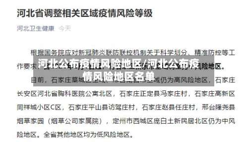 河北公布疫情风险地区/河北公布疫情风险地区名单-第2张图片