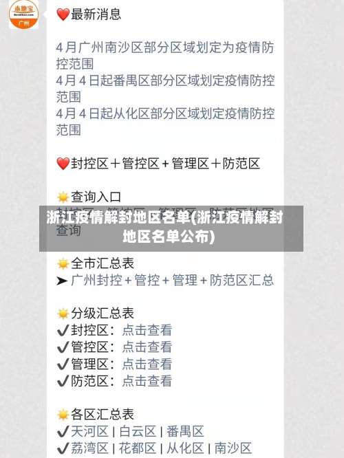 浙江疫情解封地区名单(浙江疫情解封地区名单公布)-第1张图片