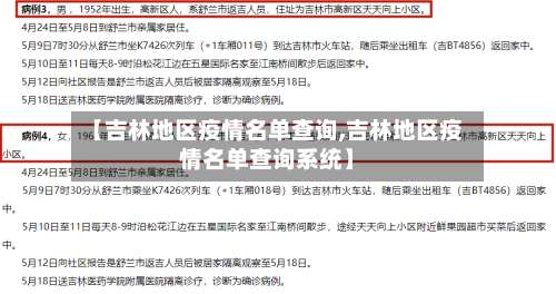 【吉林地区疫情名单查询,吉林地区疫情名单查询系统】-第1张图片