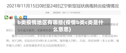 b类疫情地区有哪些(疫情b类c类是什么意思)-第1张图片