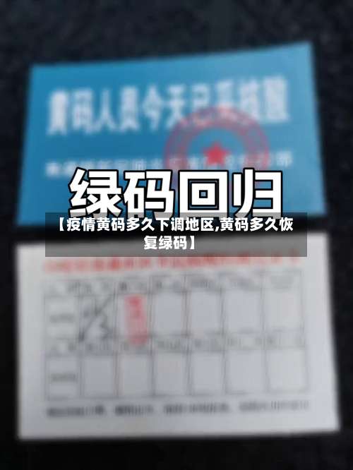 【疫情黄码多久下调地区,黄码多久恢复绿码】-第2张图片