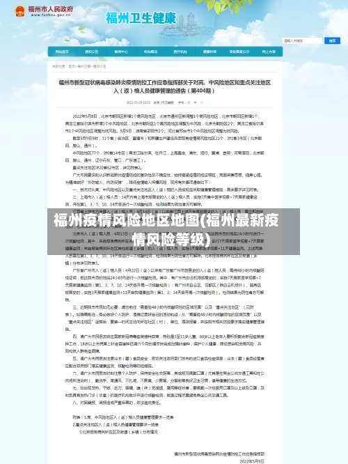 福州疫情风险地区地图(福州最新疫情风险等级)-第2张图片
