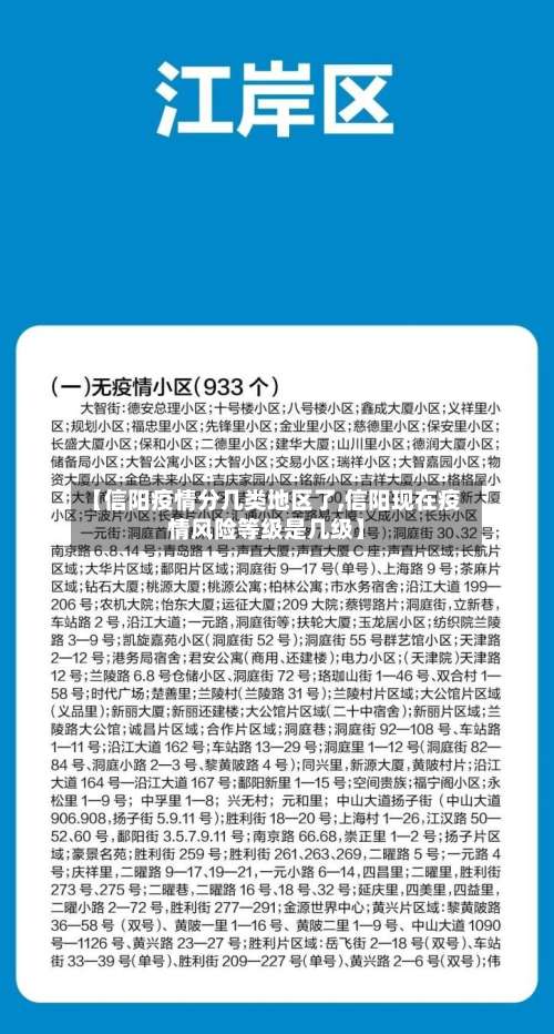 【信阳疫情分几类地区了,信阳现在疫情风险等级是几级】-第1张图片