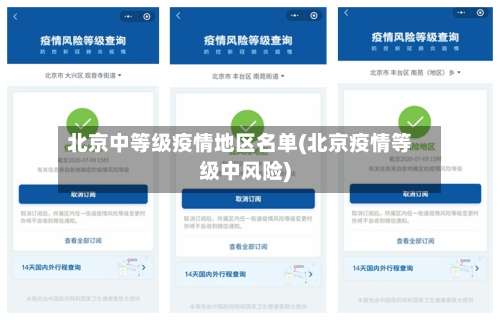 北京中等级疫情地区名单(北京疫情等级中风险)-第1张图片