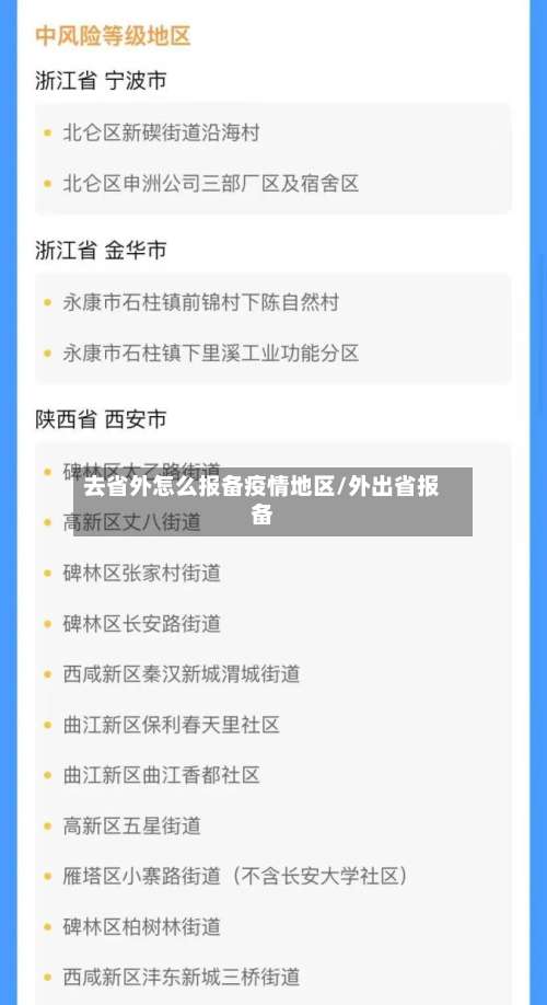 去省外怎么报备疫情地区/外出省报备-第2张图片