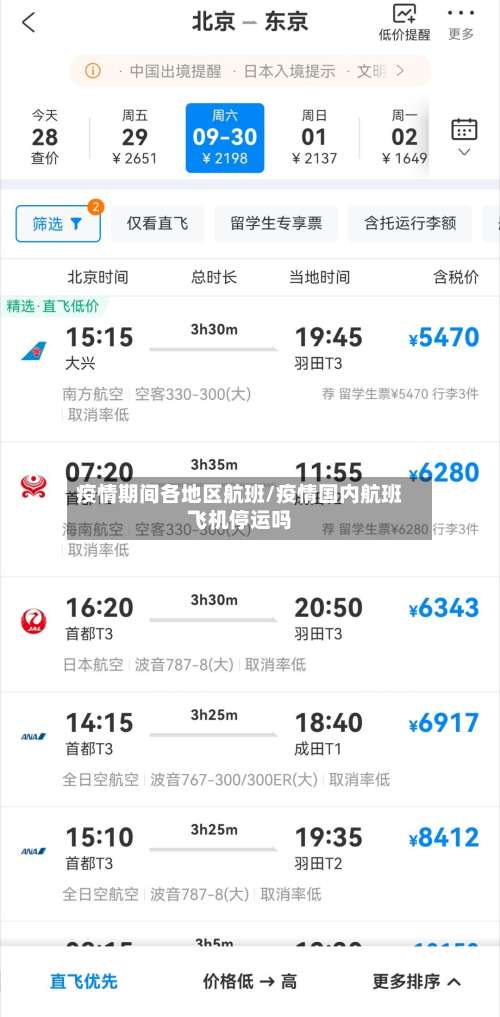 疫情期间各地区航班/疫情国内航班飞机停运吗-第2张图片