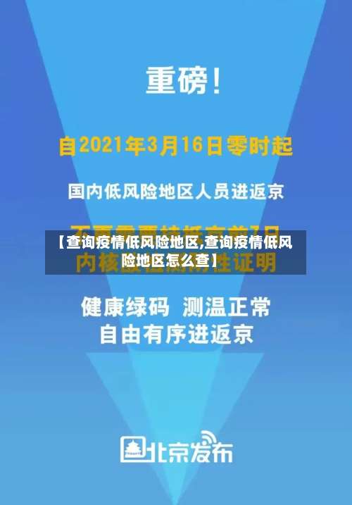 【查询疫情低风险地区,查询疫情低风险地区怎么查】-第1张图片