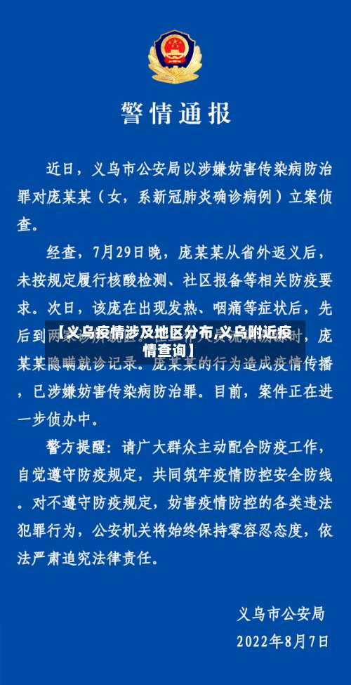 【义乌疫情涉及地区分布,义乌附近疫情查询】-第1张图片
