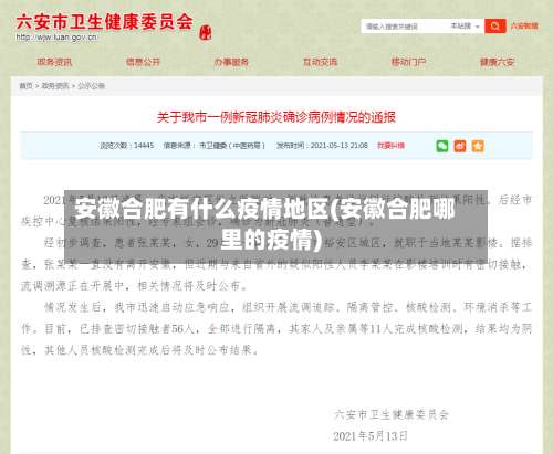 安徽合肥有什么疫情地区(安徽合肥哪里的疫情)-第3张图片