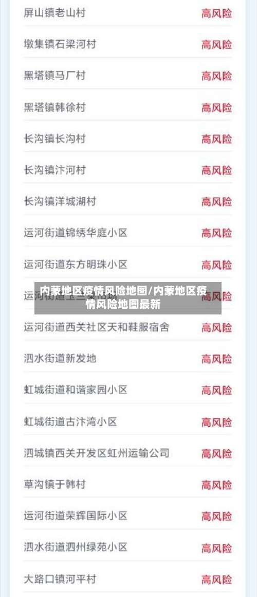 内蒙地区疫情风险地图/内蒙地区疫情风险地图最新-第1张图片