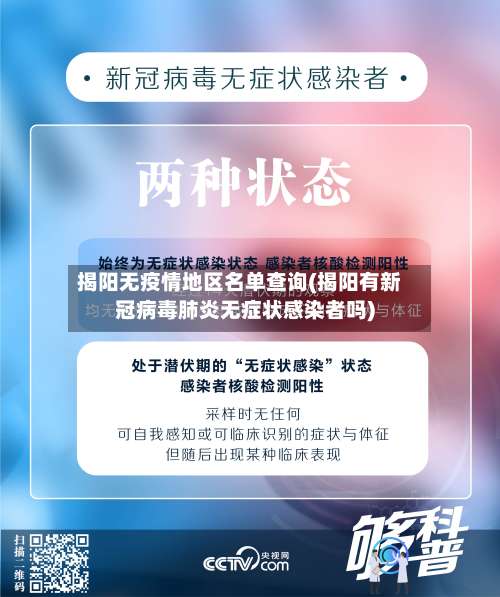 揭阳无疫情地区名单查询(揭阳有新冠病毒肺炎无症状感染者吗)-第2张图片