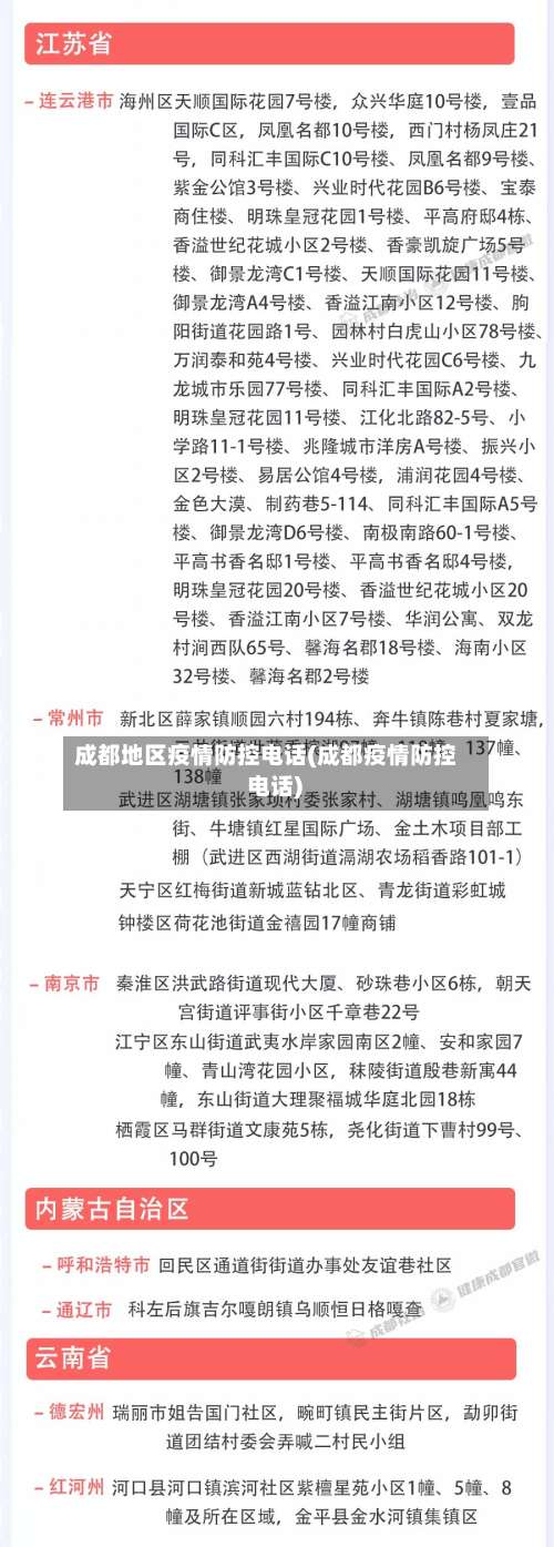 成都地区疫情防控电话(成都疫情防控 电话)-第1张图片